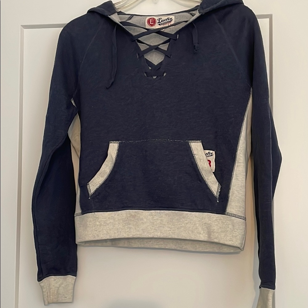 Lucky Brand Women's Navy Hoodie